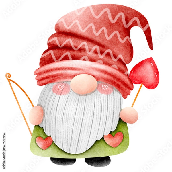 Obraz A gnome wearing a red hat