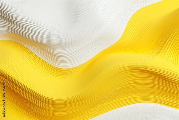 Fototapeta abstract white and yellow wave background