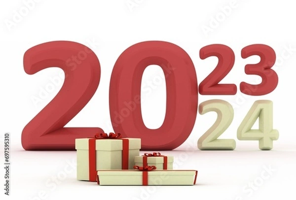 Obraz 2024 3d Render Illustration