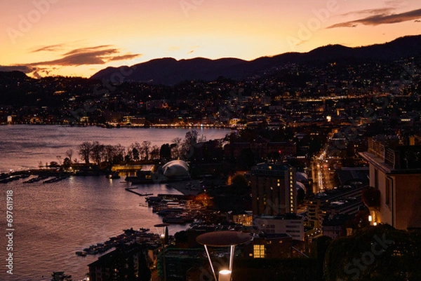 Obraz Lugano panorama