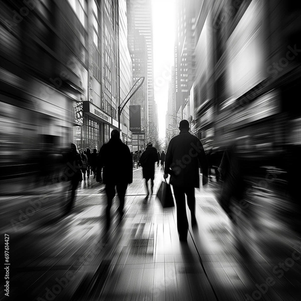 Obraz ビジネス街を歩く人々