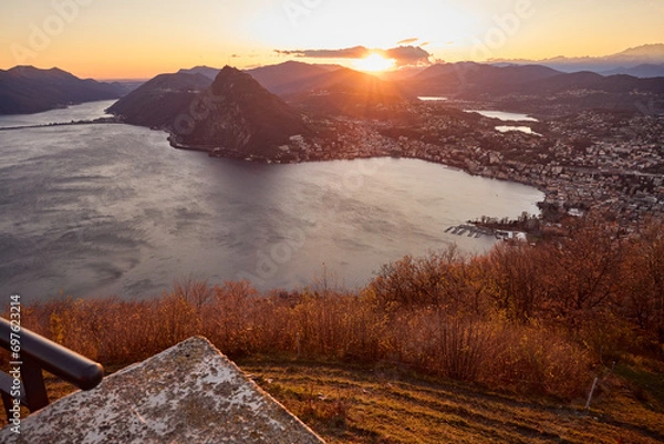 Obraz Lugano da Monte Bre