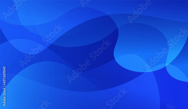 Fototapeta Abstract blue background dynamic shape composition vector