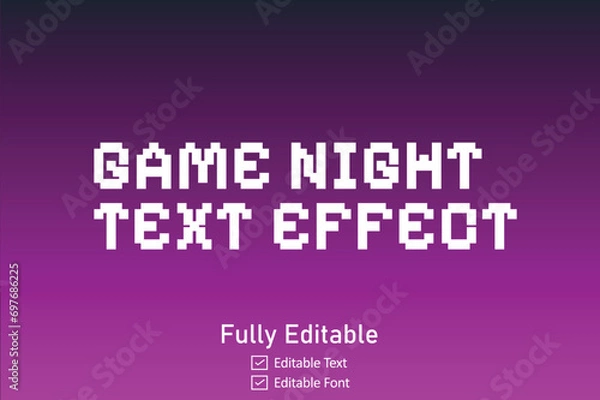 Fototapeta Pixel game text effect