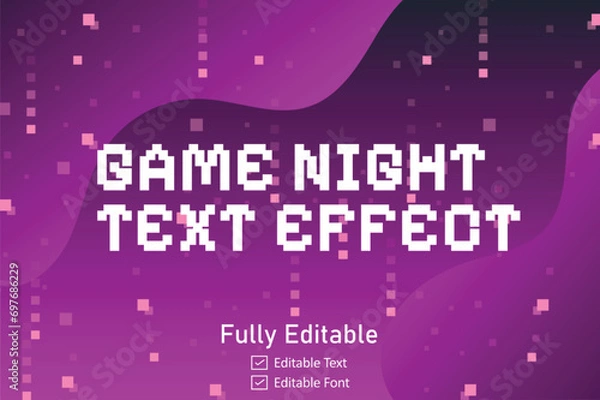 Fototapeta Pixel game text effect