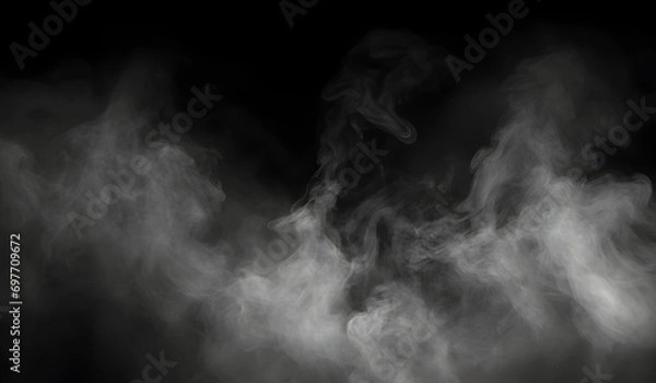 Fototapeta Abstract powder or smoke effect isolated on black background