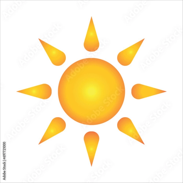 Fototapeta sunny icon simple and aesthetic design art eps 10
