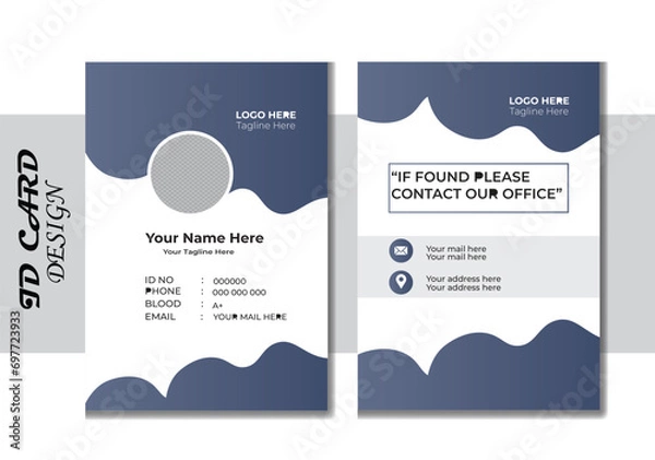 Obraz Modern  vector abstract id cards template .