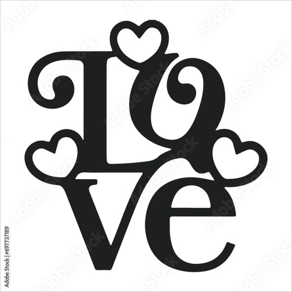 Obraz Stylish , fashionable  and awesome Love art and illustrator