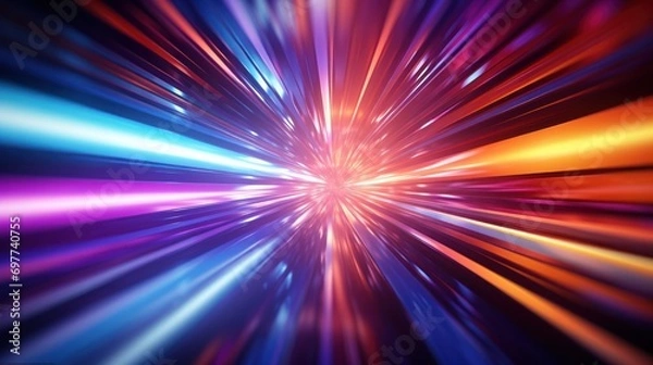 Fototapeta connection, network, technology, communication, futuristic, cyberspace, innovation, 3d rendering, city skyline, connect. abstract smart network and connection technology generative image via AI.