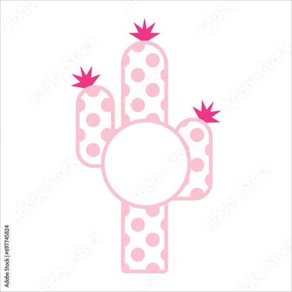 Fototapeta Stylish , fashionable  and awesome Cactus Love art and illustrator