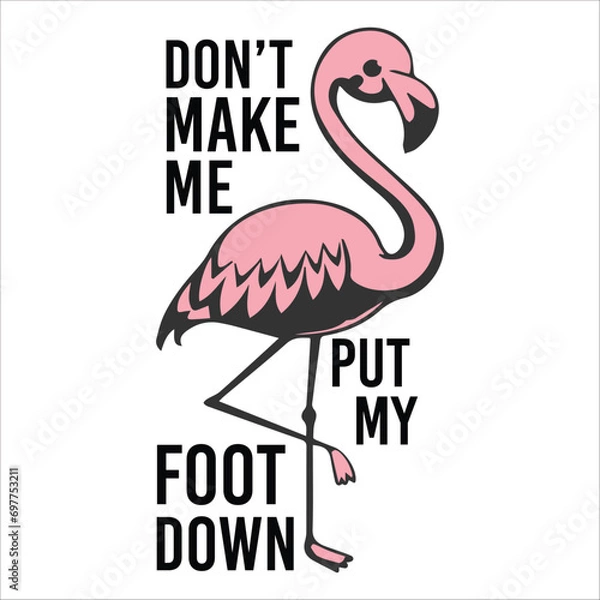 Obraz Stylish , fashionable  and awesome Flamingo art and illustrator
