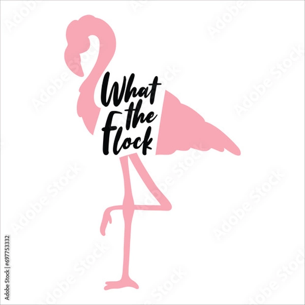 Obraz Stylish , fashionable  and awesome Flamingo art and illustrator