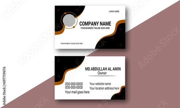 Obraz creative business card design clean concept white color elegant and beautiful easily usable.