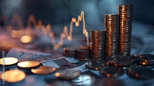 Obraz Financial Interest Rate Growth Chart