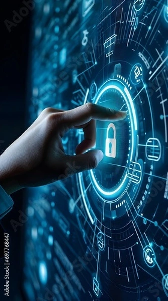 Fototapeta Cyber Security Access Control