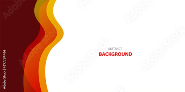 Fototapeta Colorful vector wave modern background with white space for text and message. concept design