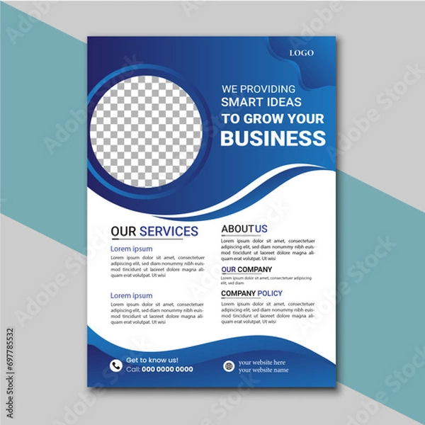 Obraz creative business flayer design template vector illustration.