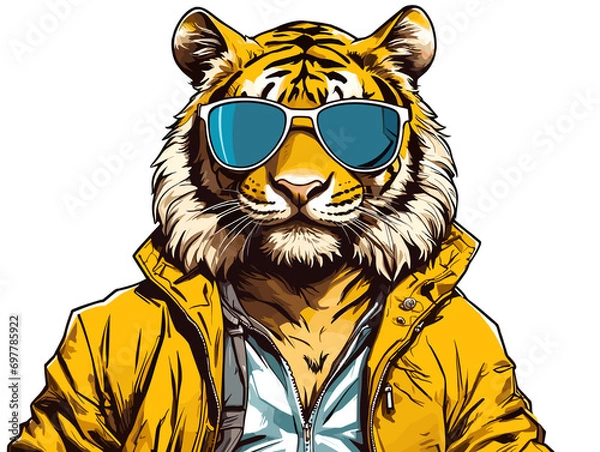 Obraz Tiger dressed like a human