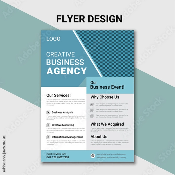 Obraz creative business flayer design template vector illustration.