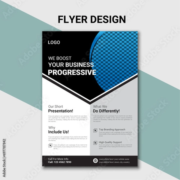 Obraz creative business flayer design template vector illustration