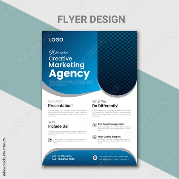Obraz creative business flayer design template vector illustration