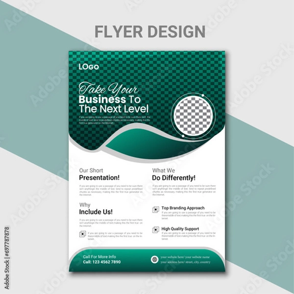 Obraz creative business flayer design template vector illustration.