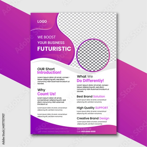 Obraz creative business flayer design template vector illustration.