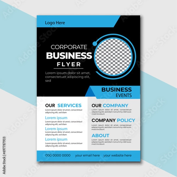 Obraz creative business flayer design template vector illustration,