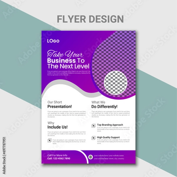 Obraz creative business flayer design template vector illustration.