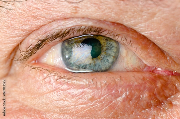 Obraz occhio azzurro e giallo