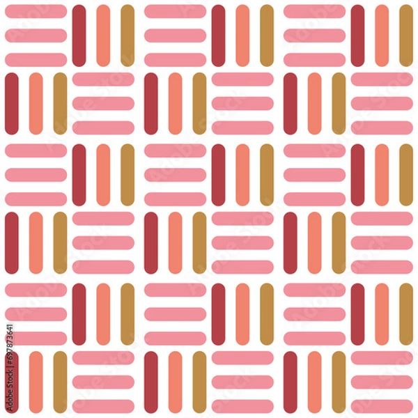 Fototapeta seamless pattern with hand drawn hearts