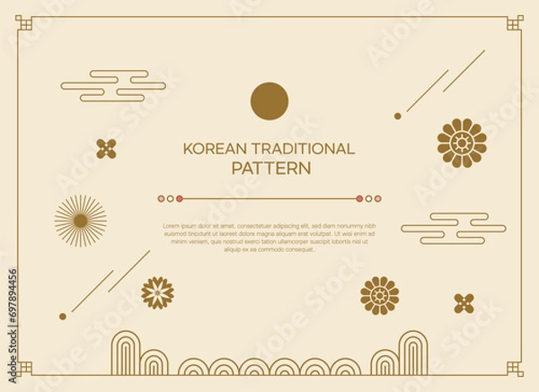 Obraz korean traditional pattern background