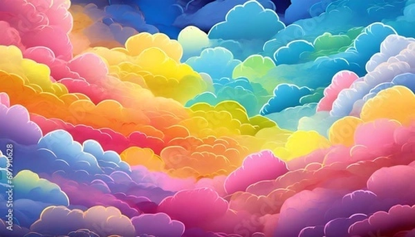 Obraz heart in the sky,ai generated 