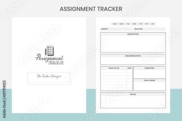 Fototapeta Assignment Tracker Kdp Interior