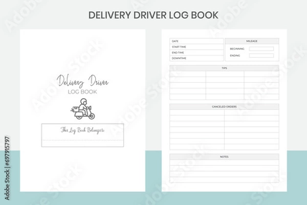 Fototapeta Delivery Driver Log Book Kdp Interior