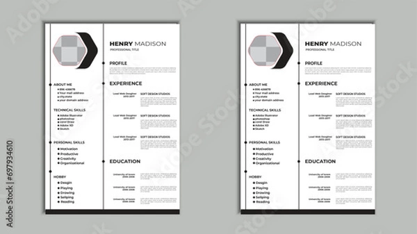 Obraz Clean Resume Templates.