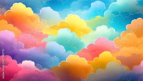 Obraz clouds and sun,ai generated 