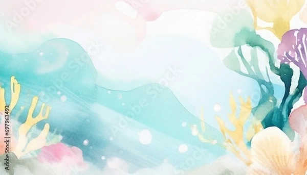 Obraz カラフルな海の中の背景