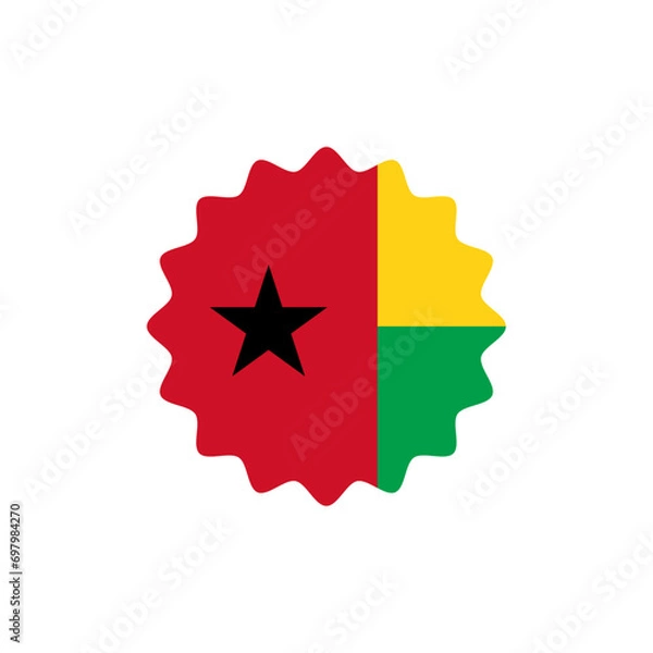 Fototapeta Guinea Bissau flag vector label badge