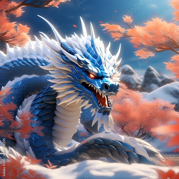 Obraz blue dragon