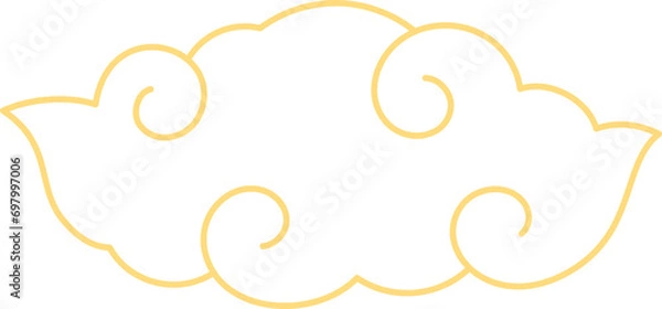 Fototapeta Luxury chinese cloud element vector