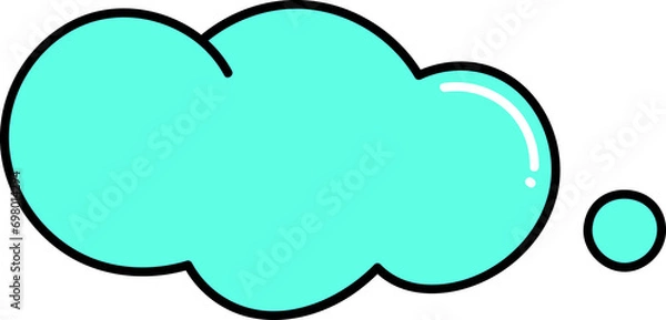 Obraz Groovy speech bubble illustration