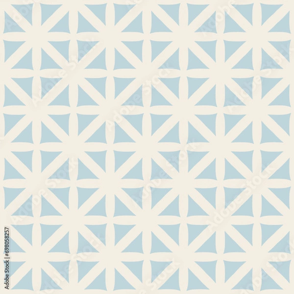 Fototapeta Beautiful geometric texture. Seamless vector pattern with hand drawn grid. Decorative background in pastel color