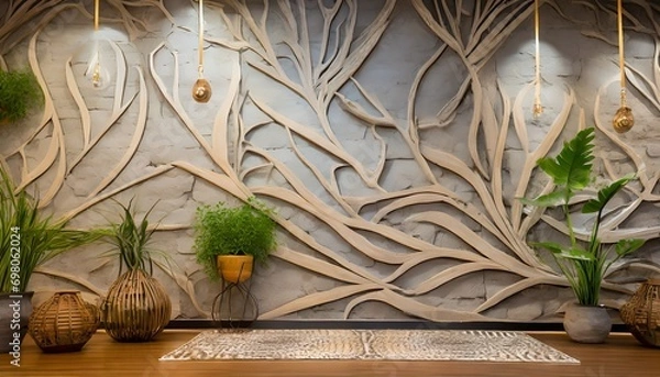 Obraz Wall with beautiful design ,ai generated 