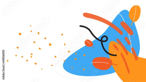 Fototapeta Abstract doodle art. Illustrations background