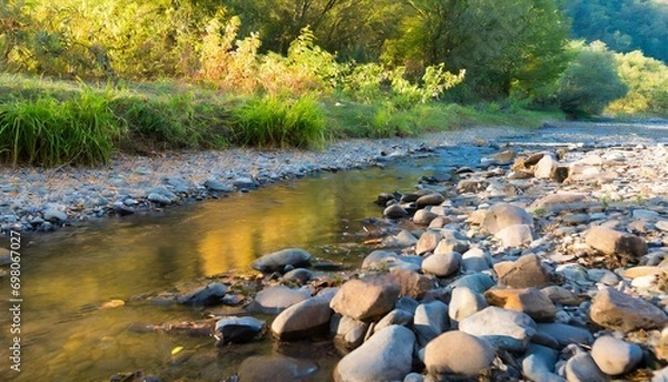 Obraz river in autumn,ai generated 