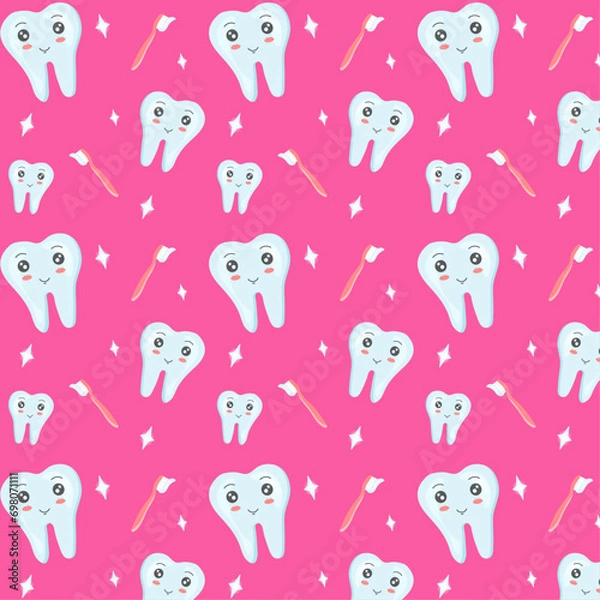 Obraz seamless pattern with teeth