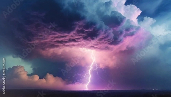 Fototapeta 稲妻の背景素材