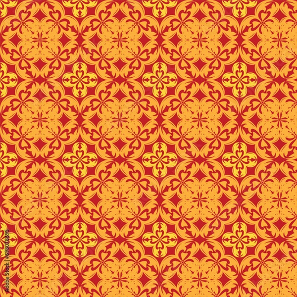 Obraz Seamless pattern. Creative abstract art background collection or festive celebration design. Simple childish scribble wallpaper print texture bundle.